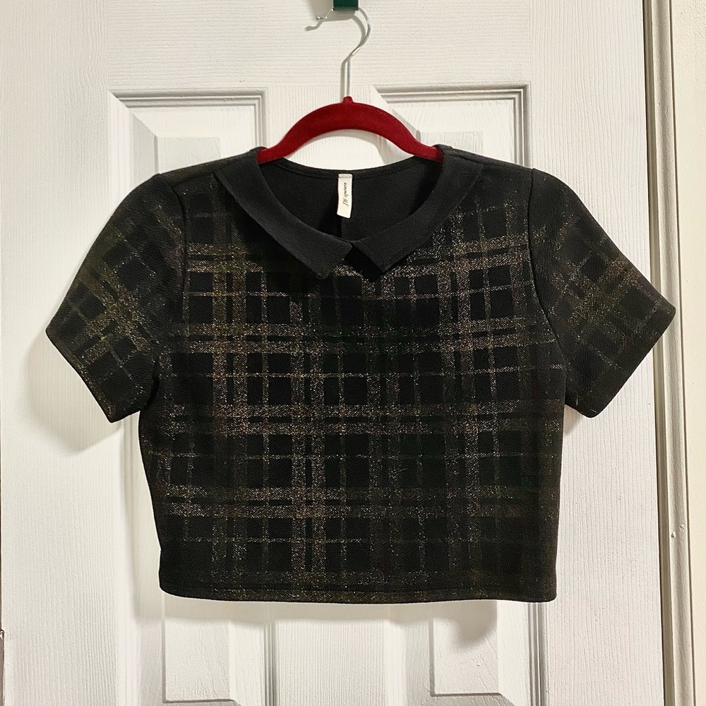 🖤3/$30 Peter pan collar crop top